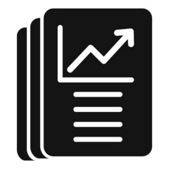 Poster - Data file graph icon simple vector. Document report