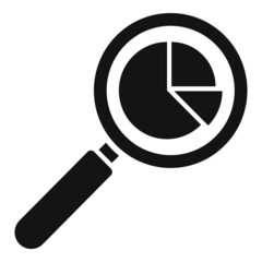 Poster - Search data chart icon simple vector. File market