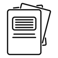 Poster - Business report icon outline vector. Document paper