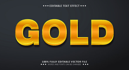 Gold 3d Text Style - Editable Text Effect