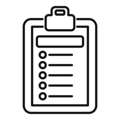 Poster - Report data icon outline vector. Document paper