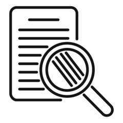 Poster - Report document icon outline vector. Business paper