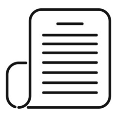 Poster - Finance paper icon outline vector. Report document