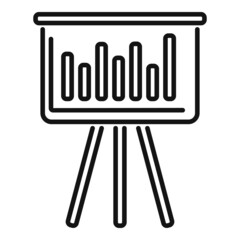 Poster - Report plan icon outline vector. Business analysis