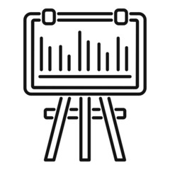 Poster - Banner plan icon outline vector. Business document