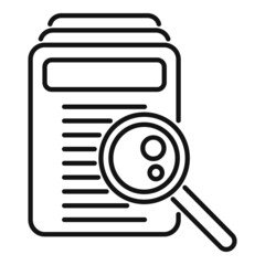 Poster - Search report icon outline vector. Business paper