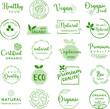 © onamonstudio - Organic food, natural food, healthy food and organic or natural product logos, icon, badges and stickers collection for food and drink market, ecommerce, organic products, natural products promotion.