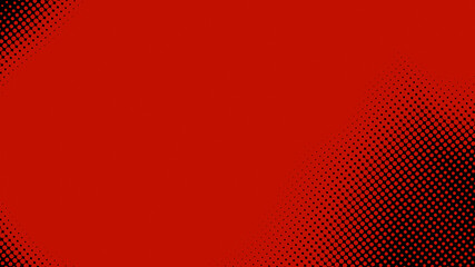 Poster - Dots halftone red black color pattern gradient texture  background.