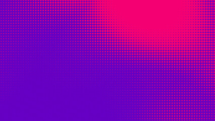 Poster - Dots halftone purple pink color pattern gradient texture with technology digital background. Pop art comics with nature graphic design.