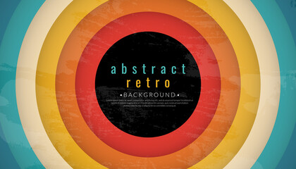 Wall Mural - retro colors line background abstract. vintage 70s circle stripe colorful rainbow. vector illustrati