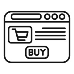 Poster - buy web page icon outline vector. internet commerce