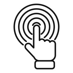 Poster - Online marketing target icon outline vector. Web media
