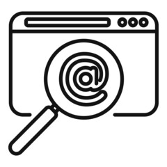 Poster - Search online marketing icon outline vector. Web media