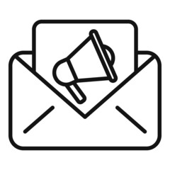 Poster - Mail marketing icon outline vector. Online media