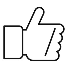 Poster - Thumb up marketing icon outline vector. Online strategy