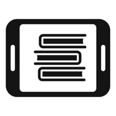 Poster - Tablet book icon simple vector. Online people