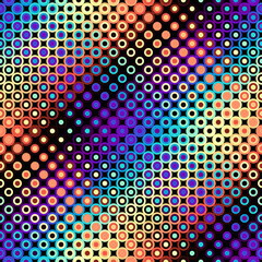 Leinwandbilder - Geometric abstract pattern moire overlay style. Abstract square texture