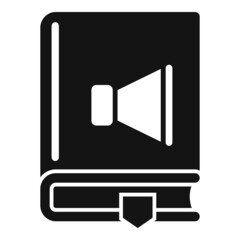 Poster - Audio book icon simple vector. Web video