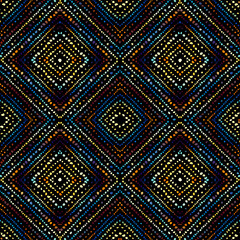 Fototapete - Vector ethnic tribal pattern. Seamless art image.