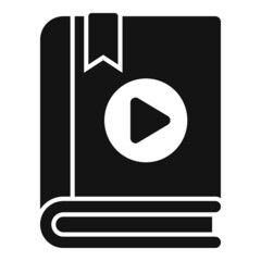 Poster - School audio book icon simple vector. Online people