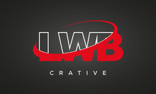 LWB Creative Letters Logo With 360 Symbol Vector Art Template Design