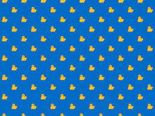 Cute Pixel 8 Bit Rubber Ducky Background - High Res Seamless Pattern
