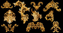 Golden Baroque And  Ornament Elements

