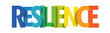 © Web Buttons Inc - RESILIENCE colorful vector typography banner