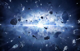 Fototapeta Kosmos - Big Bang Explosion - Time Warp In Universe - Contain 3d Rendering