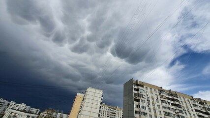 clouds over city