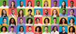 © Prostock-studio - Positive emotions set. Collage of multiracial millennials portraits on different colorful studio backgrounds