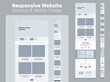 Design website. Desktop and mobile wireframe. Landing page template. UX UI Resources.