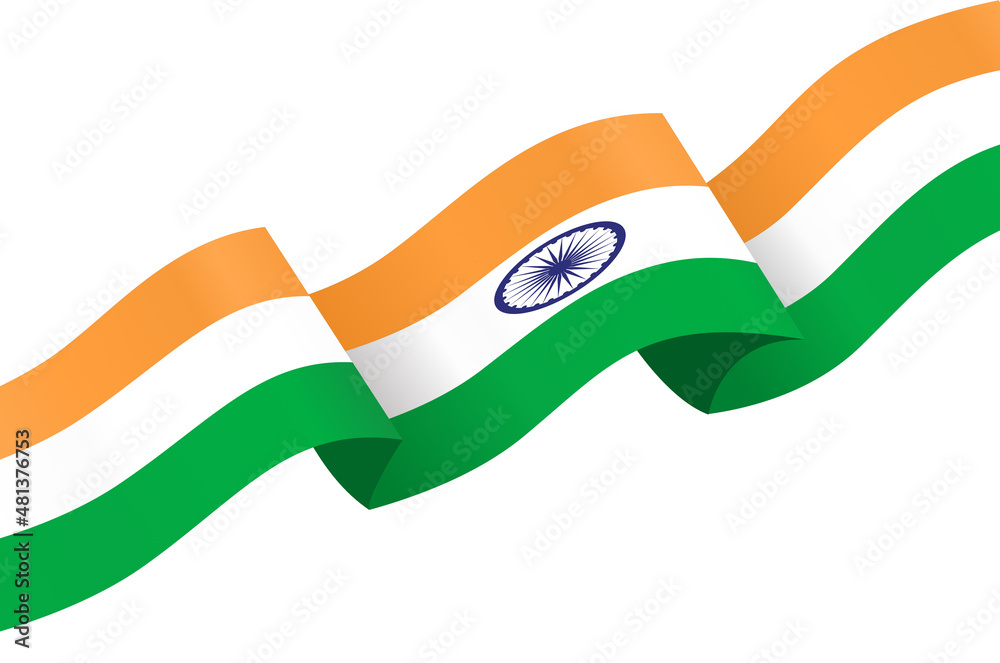 Corner waving India flag isolated on png or transparent background ...