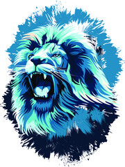 lion head vector Illustration