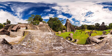 Gran Jaguar Temple In Tikal Maya Ruins. Guatemala
