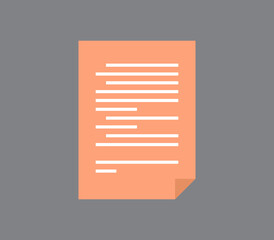 Fototapete - Document and paper flat vector illustration.