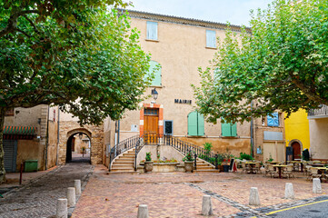 Canvas Print - Mairie de Tavernes,Var, Provence-Alpes-Côte d'Azur, France