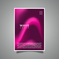 Wall Mural - gradation mesh futuristic cover template, abstract wave violet color, design vector graphic