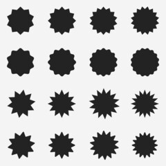 Poster - Sale or discount sticker. Special offer price tag. Vector sunburst icons set.