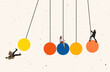 © Lustre Art Group  - Creative art collage. Modern design. ompany employees working on new business projects