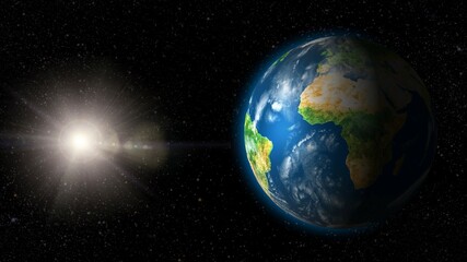 Wall Mural - view of the earth from the moon. elements of this image furnished by nasa