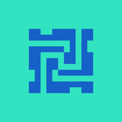 Poster - Abstract logo. Geometric abstract logos. Icon design