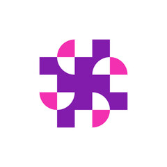 Poster - Abstract logo. Geometric abstract logos. Icon design