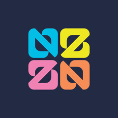 Poster - Abstract logo. Geometric abstract logos. Icon design