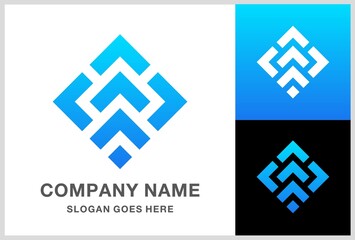 Wall Mural - Square Arrow Space Business Company Vector Logo Design