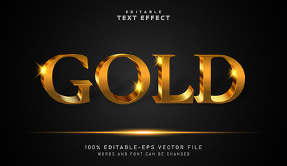 3D Gold text effect - Editable text effect