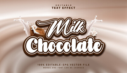 3D Milk Chocolate text effect - Editable text effect