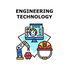 Wall Mural - Engineering Technology tech network. modern computer system. web energy vector concept color illustration