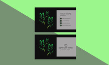 Green Butterfly Business Card Template