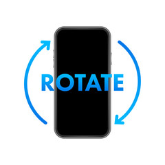 Poster - Rotate smartphone isolated icon. Device rotation symbol. Turn your device.